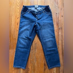 Gap Inset Panel Maternity Denim, Medium Wash, Girlfriend Style